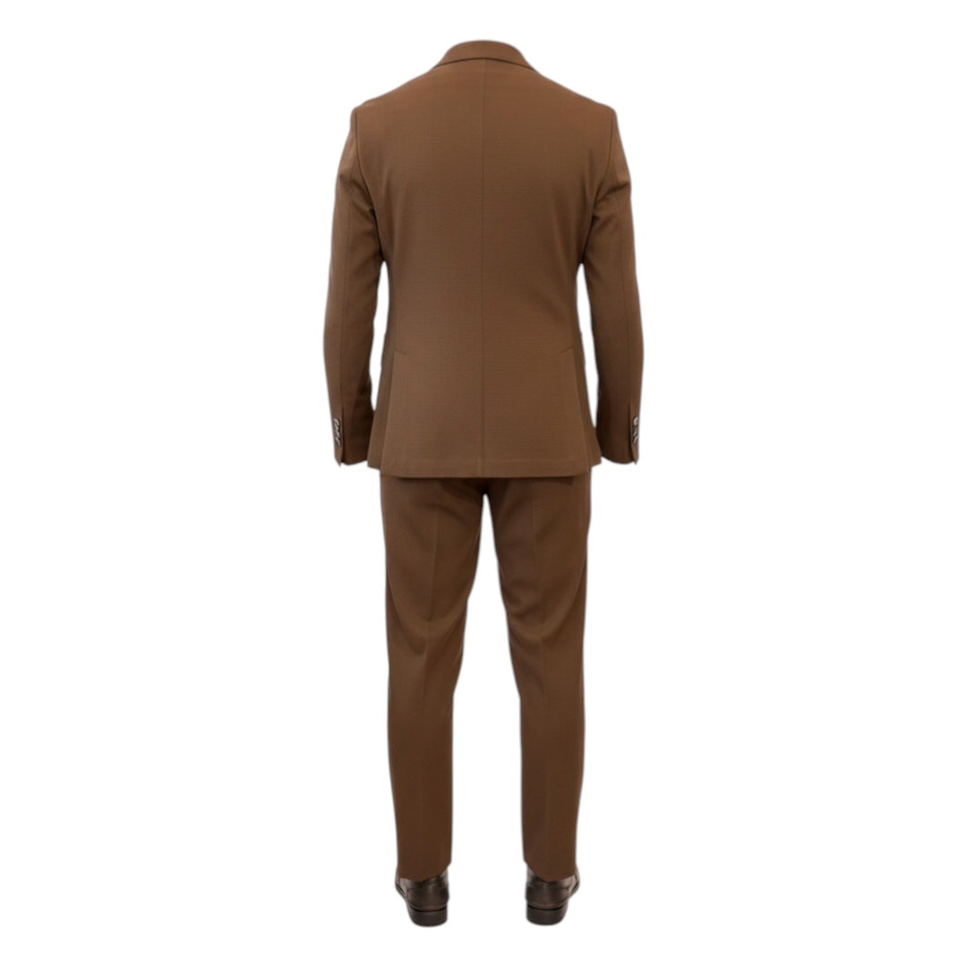 Ruskea Comfort fit -vohvelikangaspuku