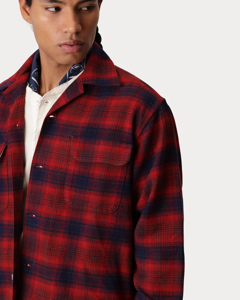 BAKER CAMICIA BOWLING COTONE A QUADRI RED