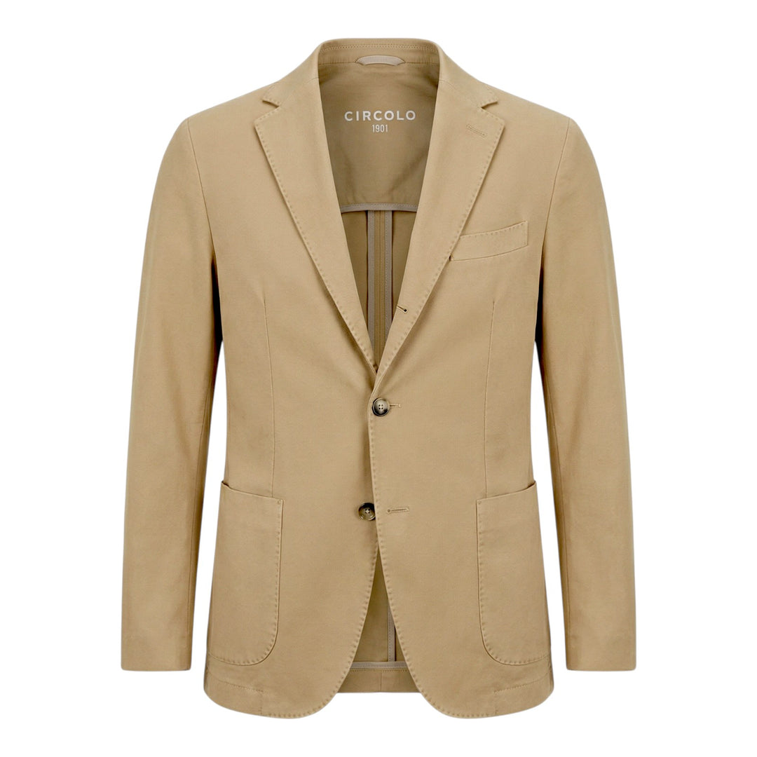 Beige Premium Piquet -puuvillablazer