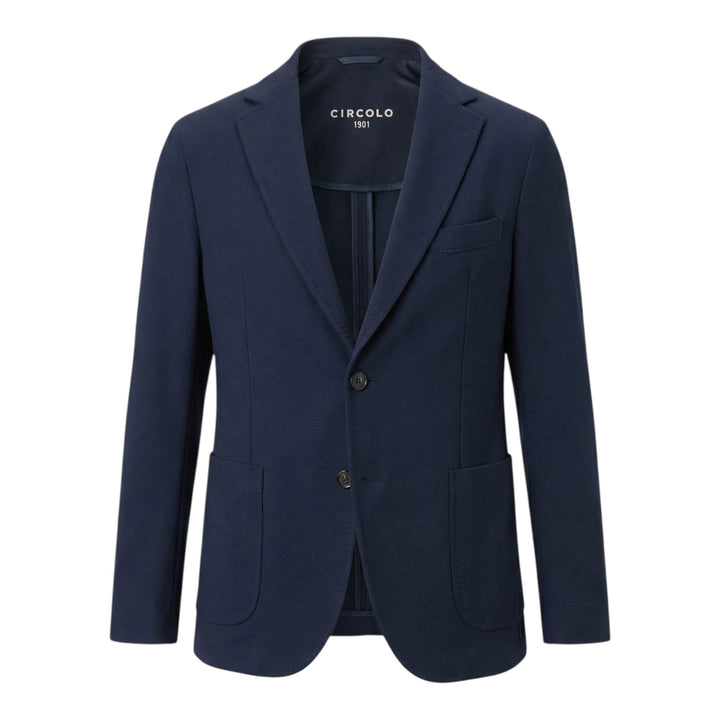 Blazer Stretch Jersey Tummansininen