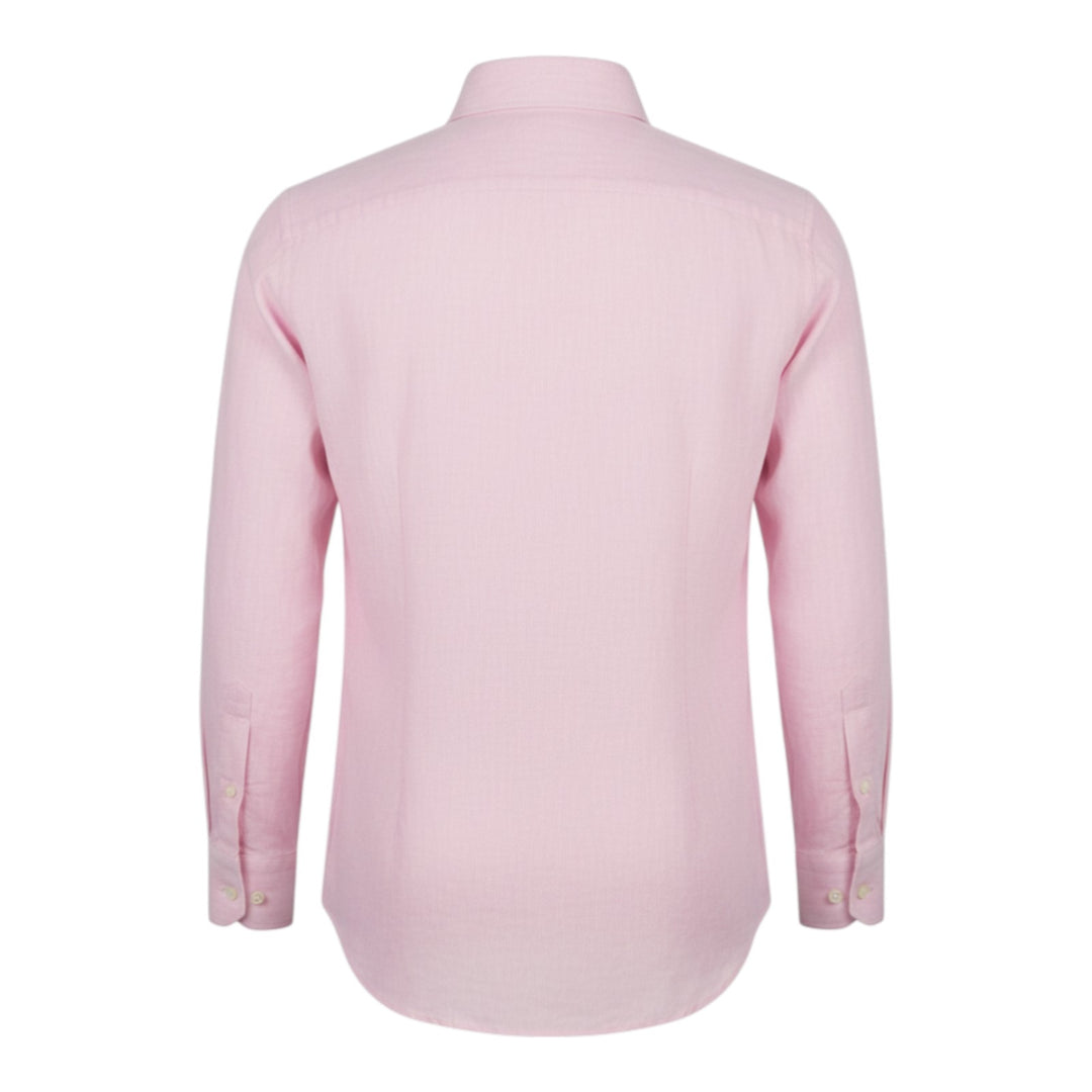 Pitkähihainen paita Custom Fit 100 % pellavaa Rosa Washed