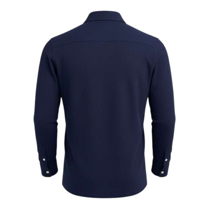 Pitkähihainen Oxford Polo-paita Custom Fit Puuvilla Sininen