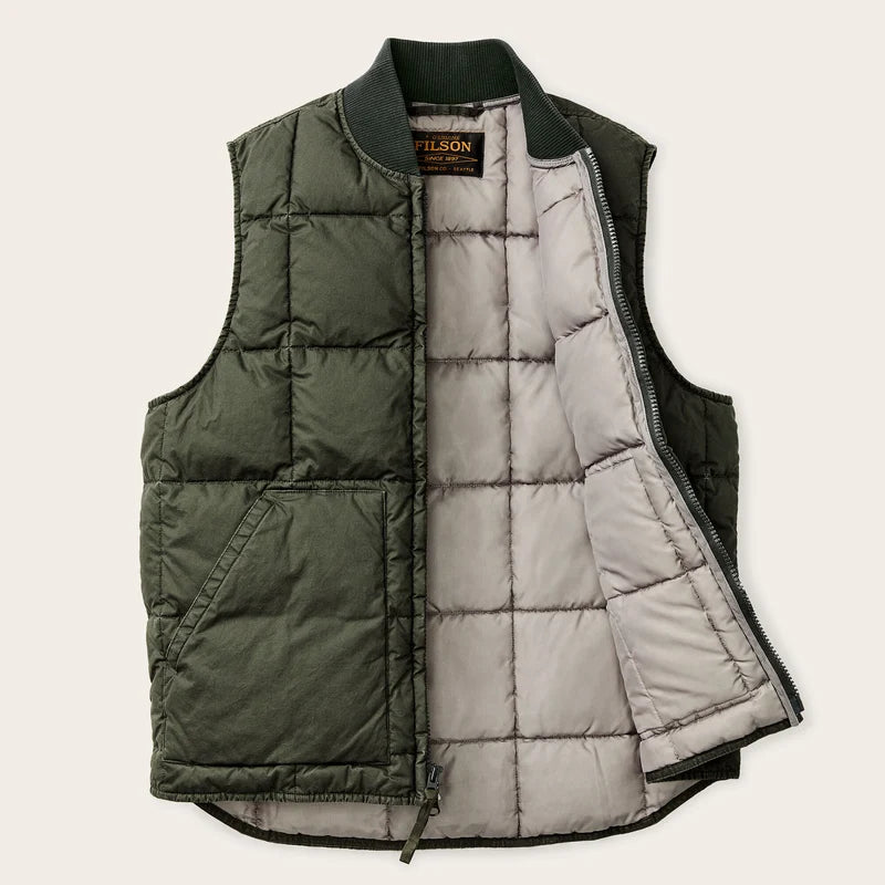 Heritage Cotton Down Vest Light Brown