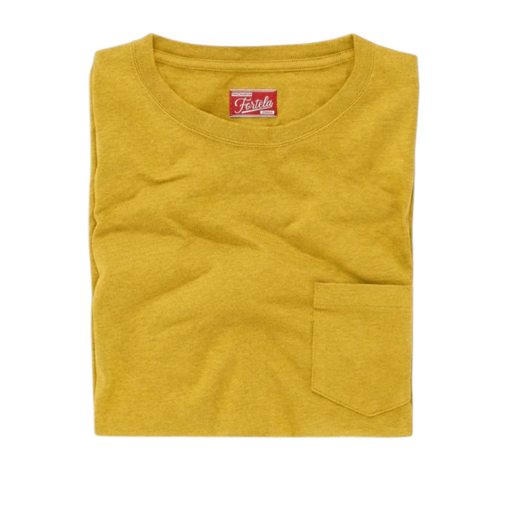 Teepocket  T-Shirt rintataskulla, puuvillaa, sinapinkeltainen