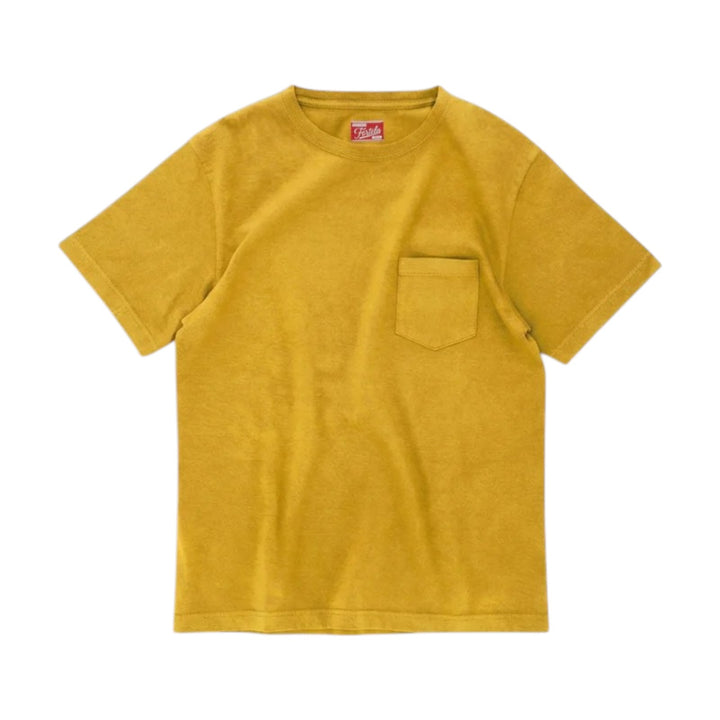 Teepocket  T-Shirt rintataskulla, puuvillaa, sinapinkeltainen