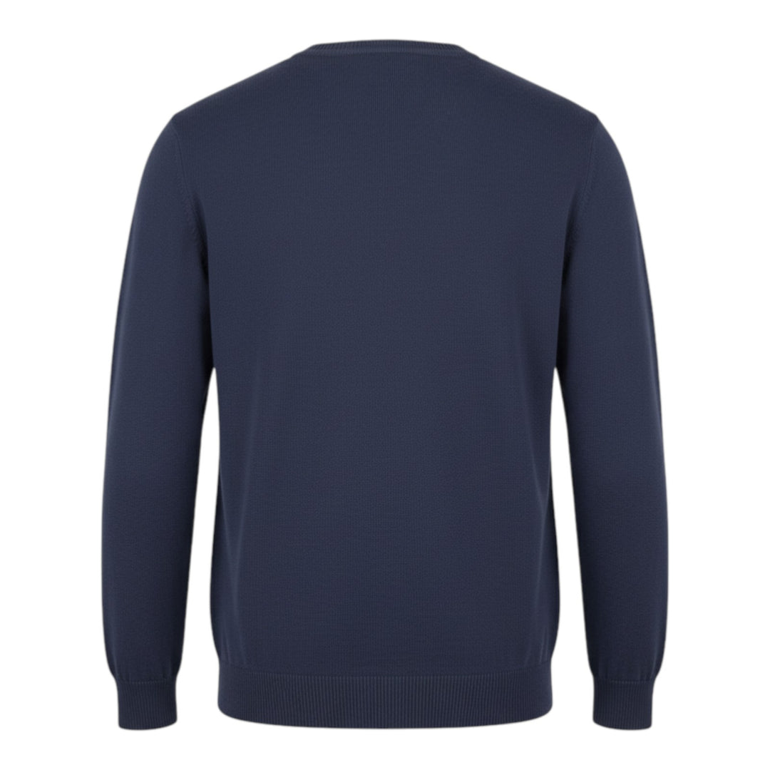 Pitkähihainen crewneck kampapuuvillaa, sininen