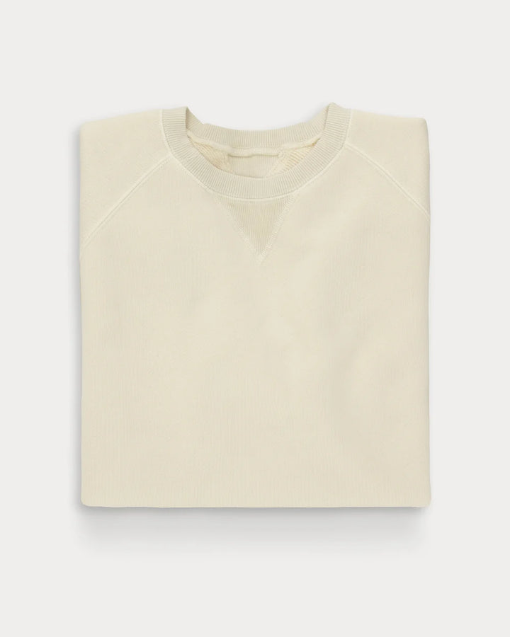 HARVARD PYÖREÄKAULAINEN COLLEGEPAITA HARJATUSTA JERSEYSTÄ RAGLAN-LEIKKAUKSELLA WHITE