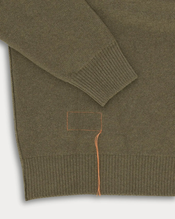 HARVARD PYÖREÄKAULAINEN VILLAPAITA VILLA RAGLAN-HIHAT ARMY GREEN