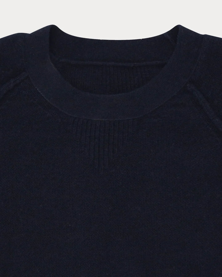 HARVARD pyöreäpääntie-villapaita raglan-hihoilla Navy