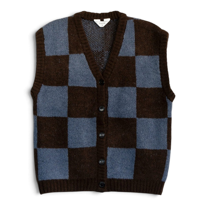 Gilet Kent Quadri Marrone -neuleliivi