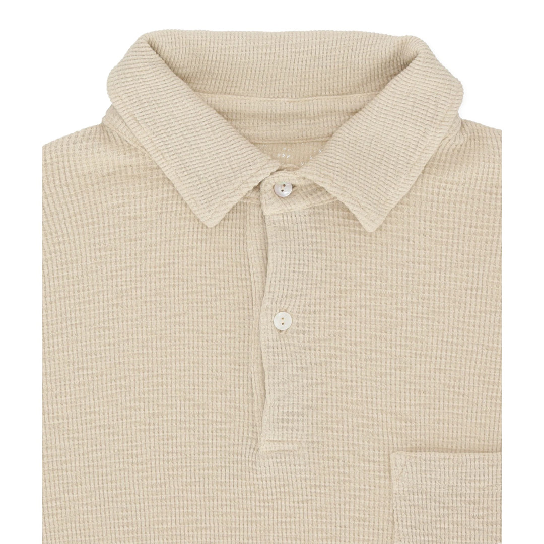 Missourim Polo lyhythihainen Jersey Waffle Beige