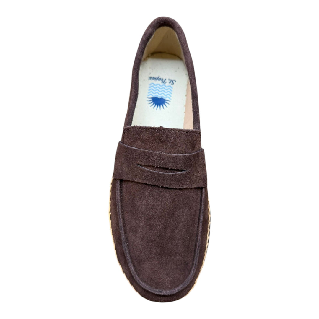 Mokkasiinit aidosta mokkanahasta kumipohjalla, tummanruskea