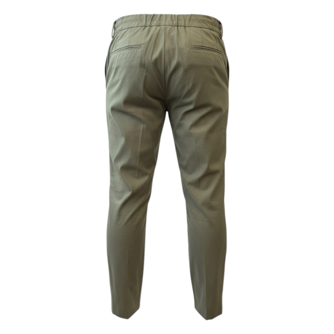 Ultralight-housut joustovyötäröllä ja laskoksilla Green Military