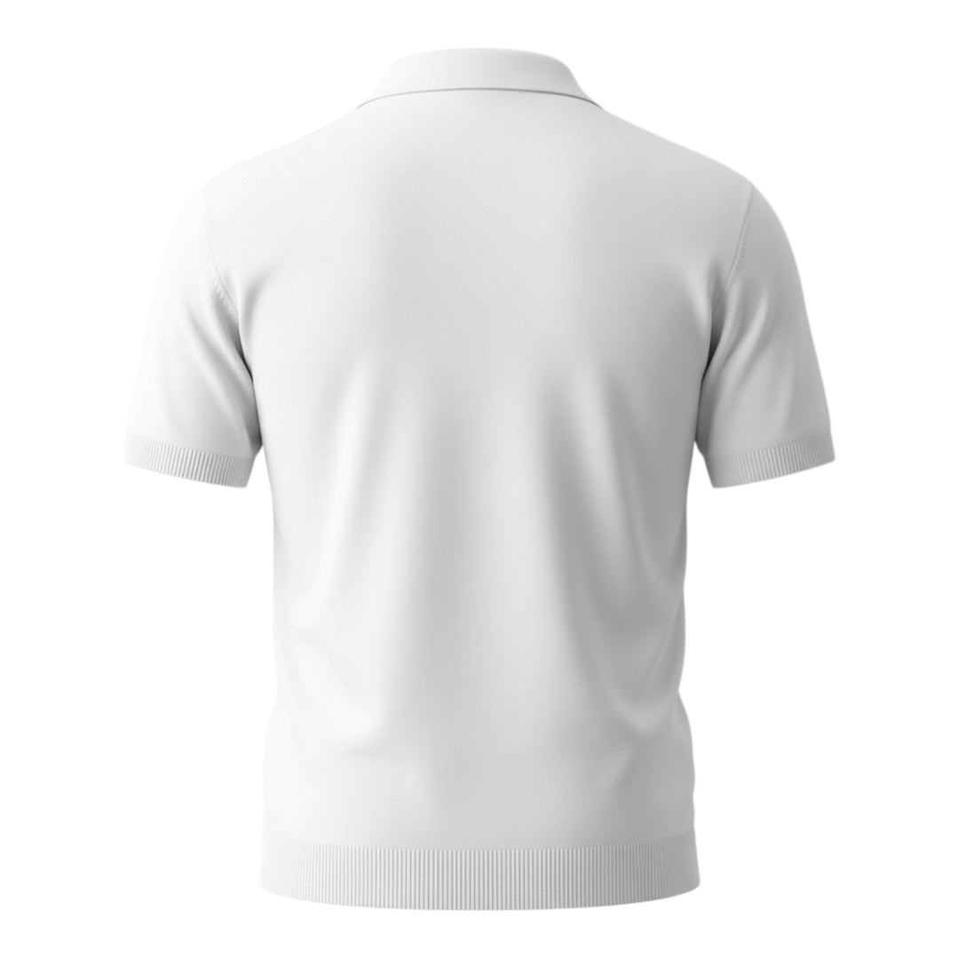 Lyhythihainen Polo kammattua puuvillaa Corda Bianco Ottico