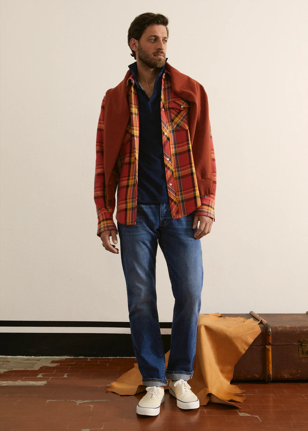 965 John Japan Denim Selvedge 5-taskuinen Regular Fit Stone Wash - L29''