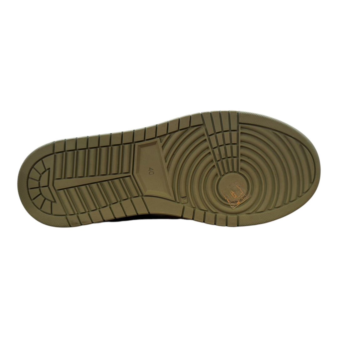 Jannik-sneakersit aitoa armeijanvihreää peuranahkaa