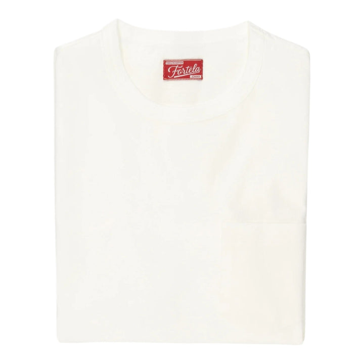 Tubejp T-shirt rintataskulla puuvillaa White