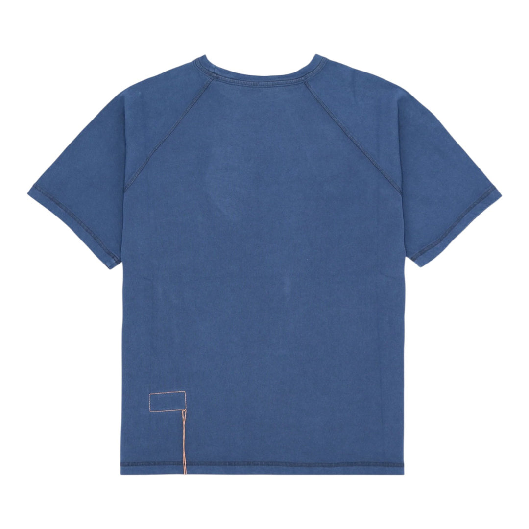Vermont T-shirt indigonsinisestä jerseystä rintataskulla