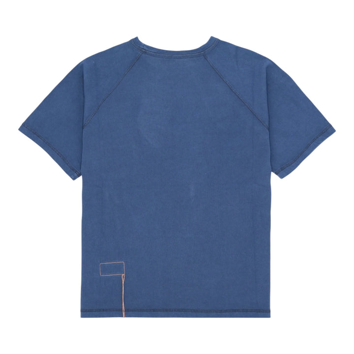 Vermont T-shirt indigonsinisestä jerseystä rintataskulla