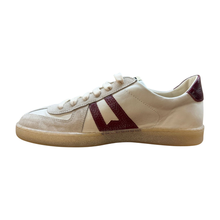 Sneakersit aidosta nahasta, valkoinen-ruskea