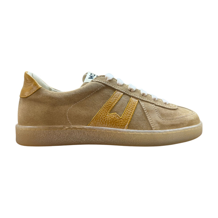 Sneakers aidosta mokkanahasta, beige-okra