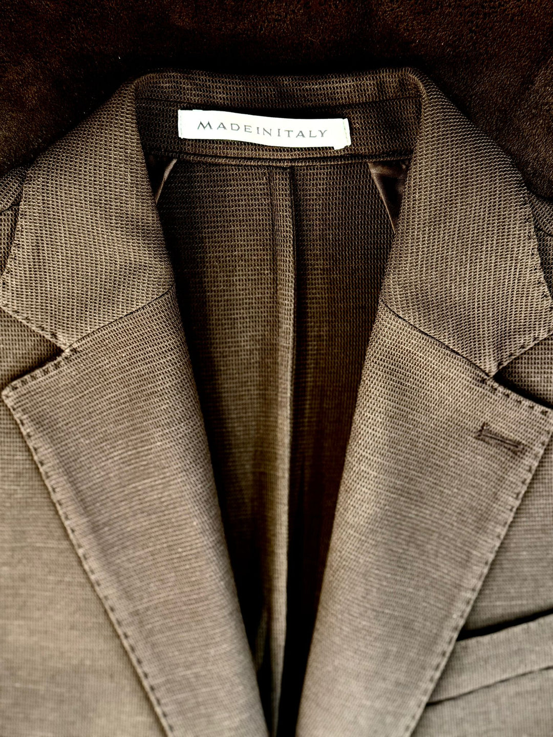 Ruskea Comfort fit -vohvelikangaspuku