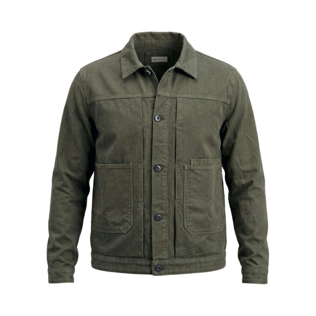 Aiburai OVERSHIRT MARTE FUSTAGNO MILITARY Verde - foto 1