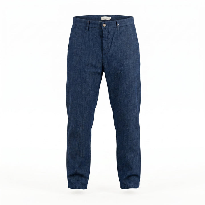 Aiburai Pantalone Denim Chambray Blu Blu - foto 1