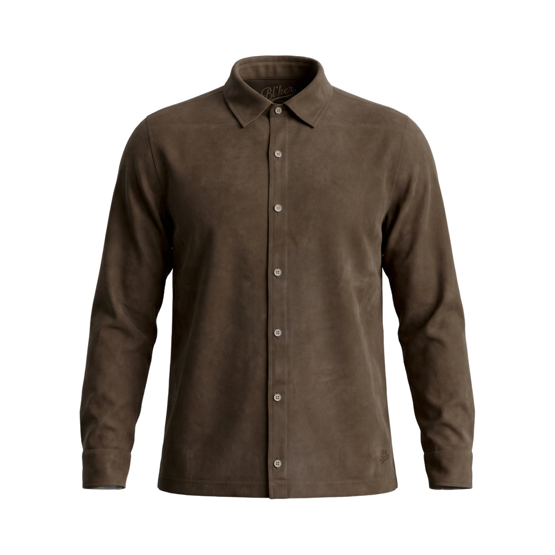 Bl'ker Vintage CAMICIA CARBON BRUSHED SUFFOLK BROWN Marrone - foto 1
