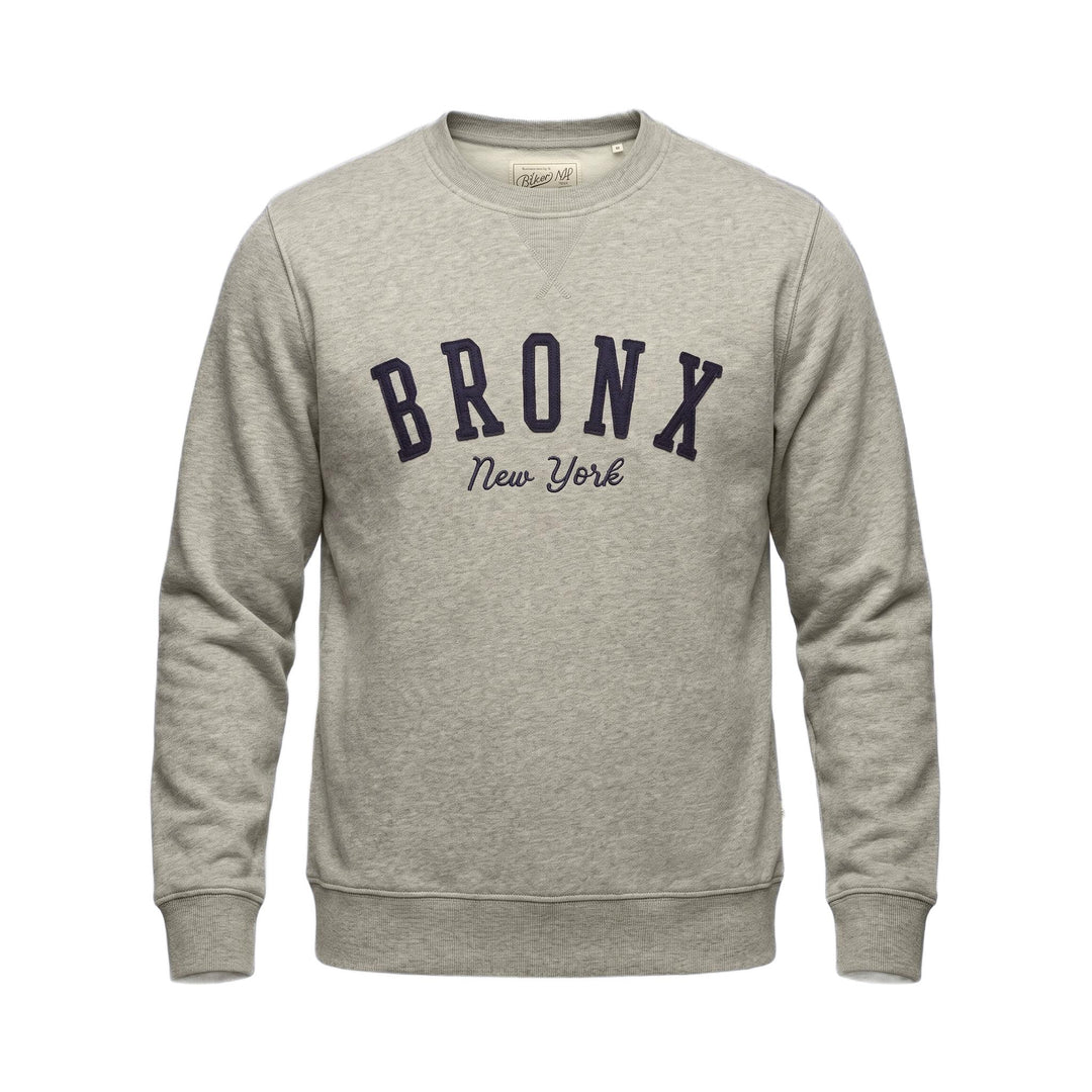 Bl'ker Vintage SWEATSHIRT BRONX NEW YORK GREY MELANGE Grigio - foto 1