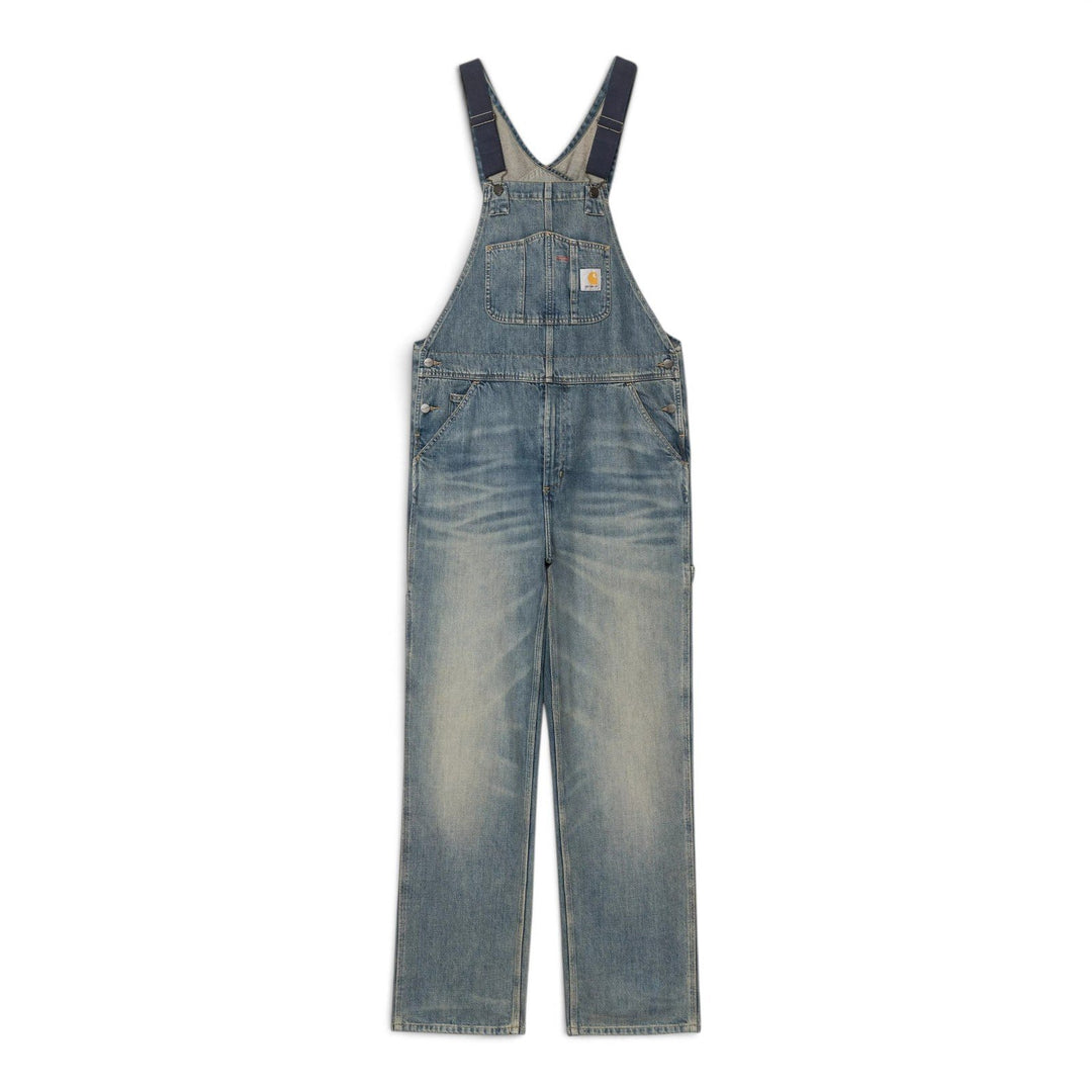 Carhartt Wip BIB OVERALL DENIM 12 OZ BLUE WORN USED WASH Blu - foto 1