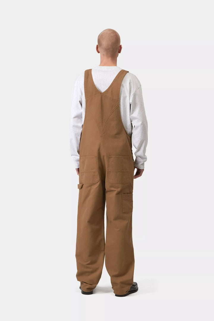 Carhartt Wip Bib Overall Hamilton Brown rinsed L32 Marrone - foto 4
