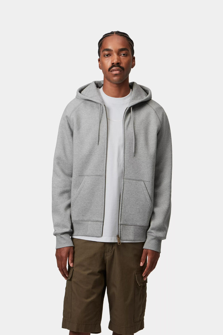 Carhartt Wip Hooded Chase Jacket Grey Heather / Gold Grigio - foto 3