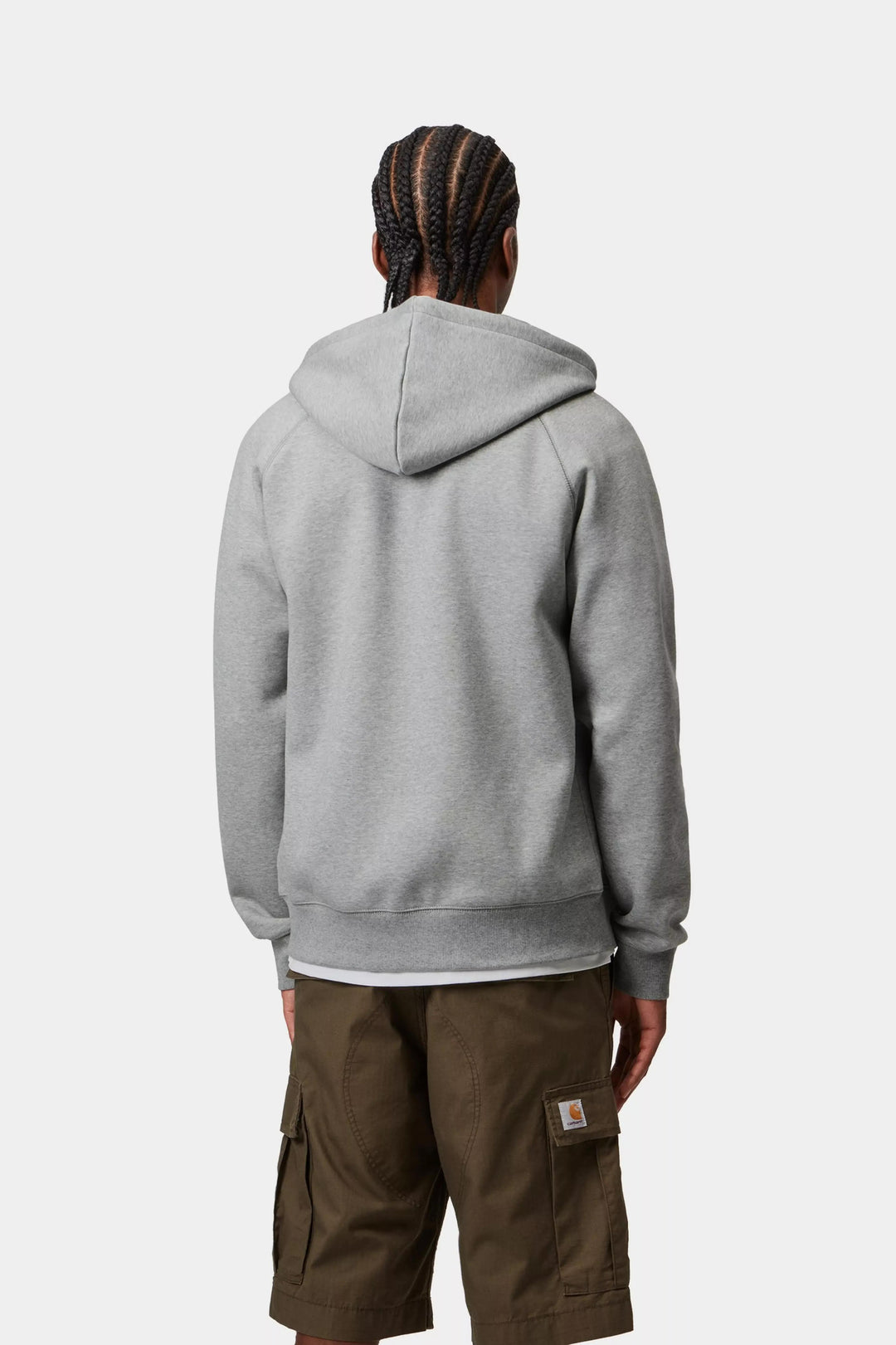 Carhartt Wip Hooded Chase Jacket Grey Heather / Gold Grigio - foto 5