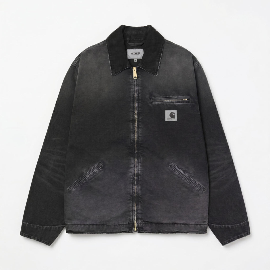 Carhartt Wip OG DETROIT JACKET BLACK DESTROY WASH Nero - foto 1