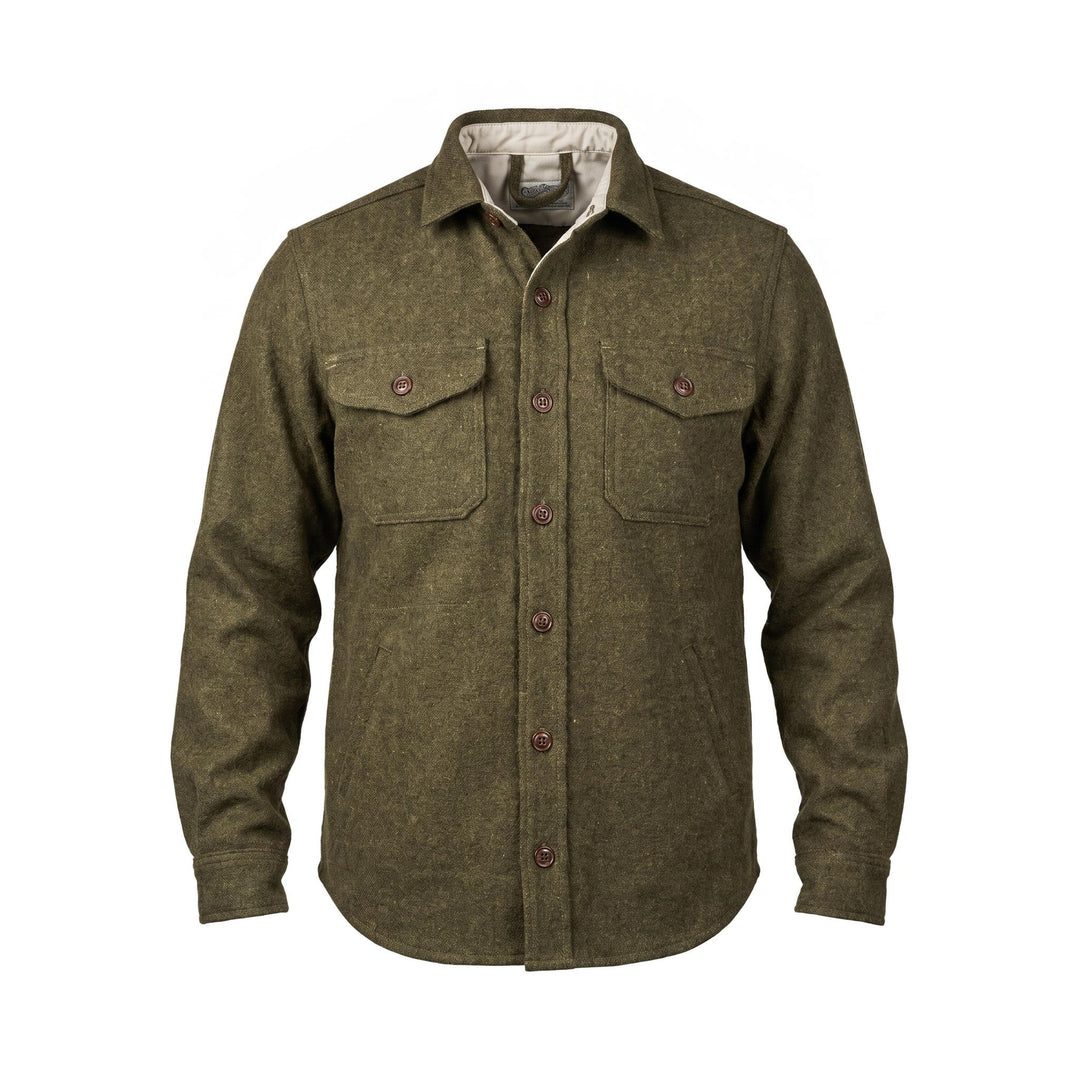 Chesapeake's OUTDOOR WOOL SHIRT 4 POCKET JACKSON HOLE MILITARY GREEN Verde - foto 1