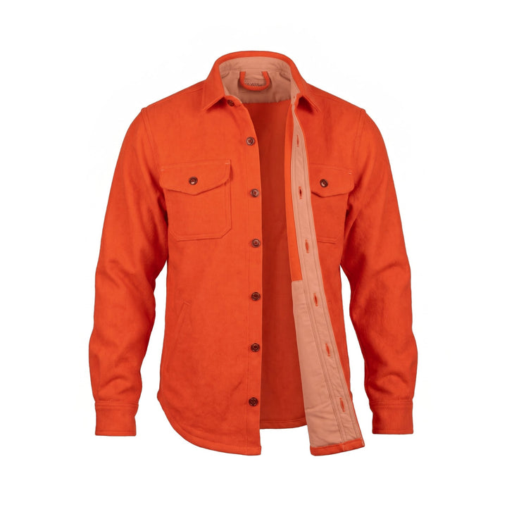 Chesapeake's OUTDOOR WOOL SHIRT 4 POCKET JACKSON HOLE ORANGE Arancione - foto 2