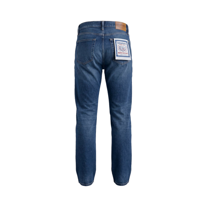 Ridgway pantaloni cinque tasche in denim selvedge stone wash Chesapeake's, vista posteriore