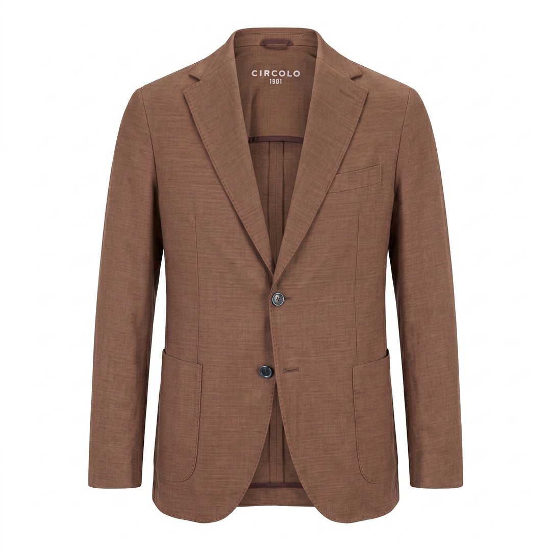 Circolo 1901 Blazer Cotone Lino Cioccolato Marrone - foto 1