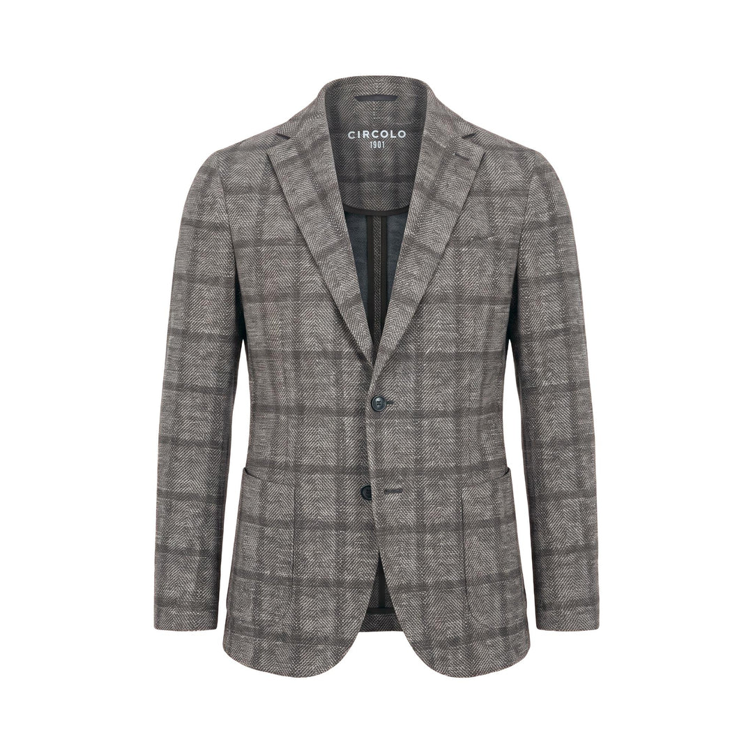 Circolo 1901 BLAZER SPECIAL PRINT TARTAN CORTECCIA Marrone - foto 1