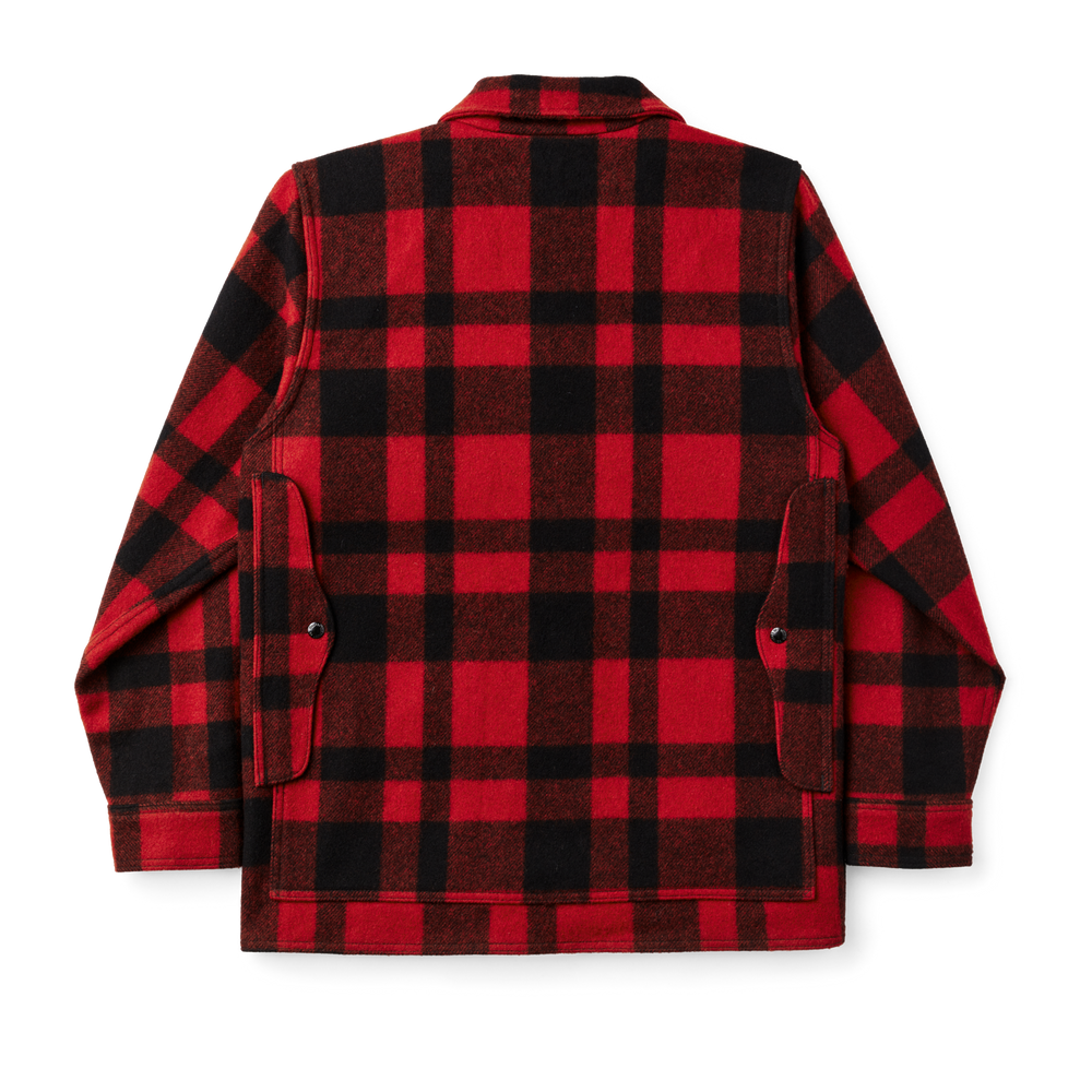 Filson Mackinaw Wool Cruiser Jacket Red/Black Plaid Rosso - foto 2
