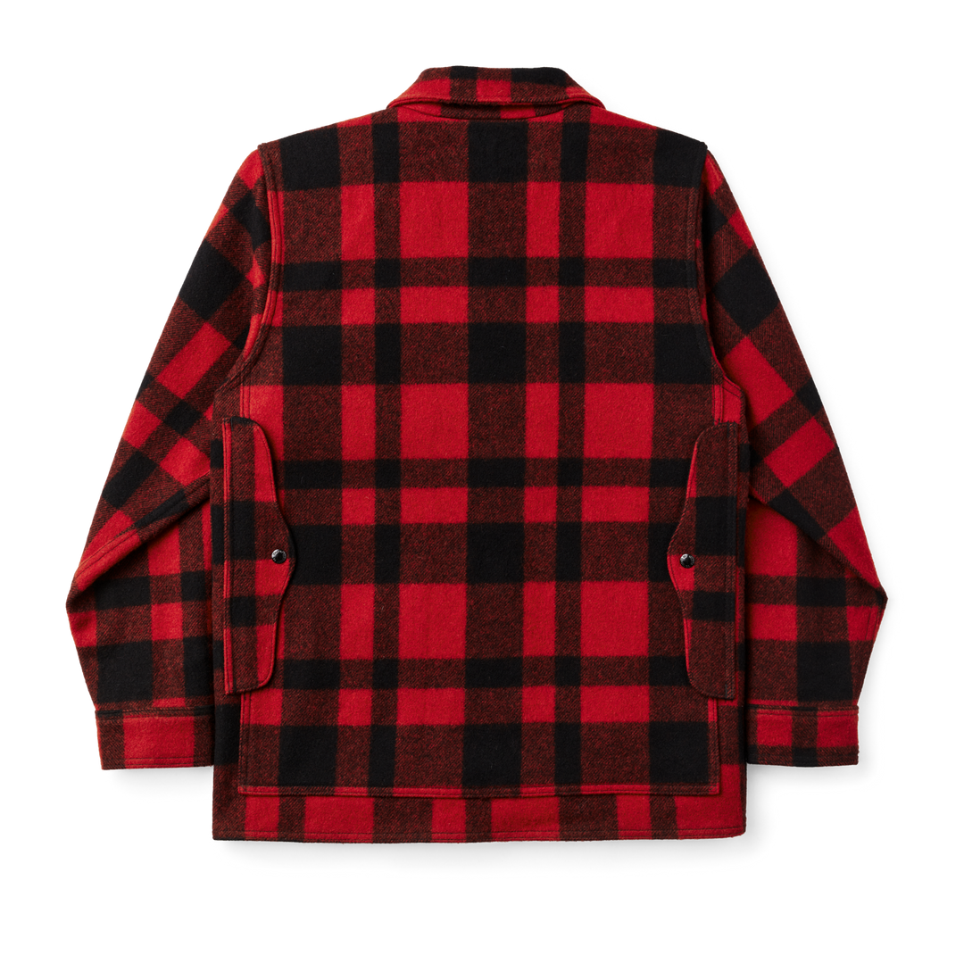 Filson Mackinaw Wool Cruiser Jacket Red/Black Plaid Rosso - foto 2