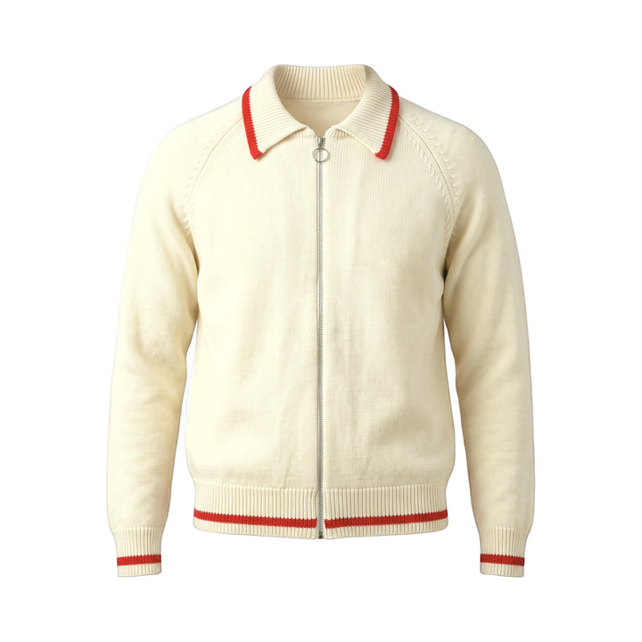 Fortela CROW MAGLIA IN LANA CON ZIP CREAM Bianco - foto 1