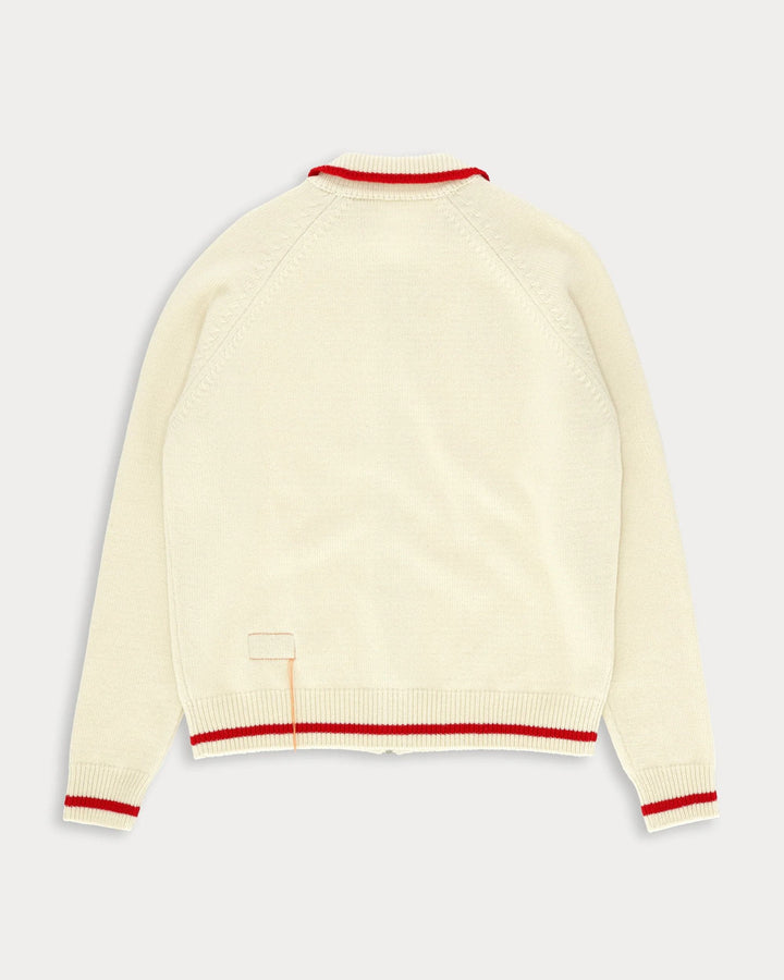 Fortela CROW MAGLIA IN LANA CON ZIP CREAM Bianco - foto 4