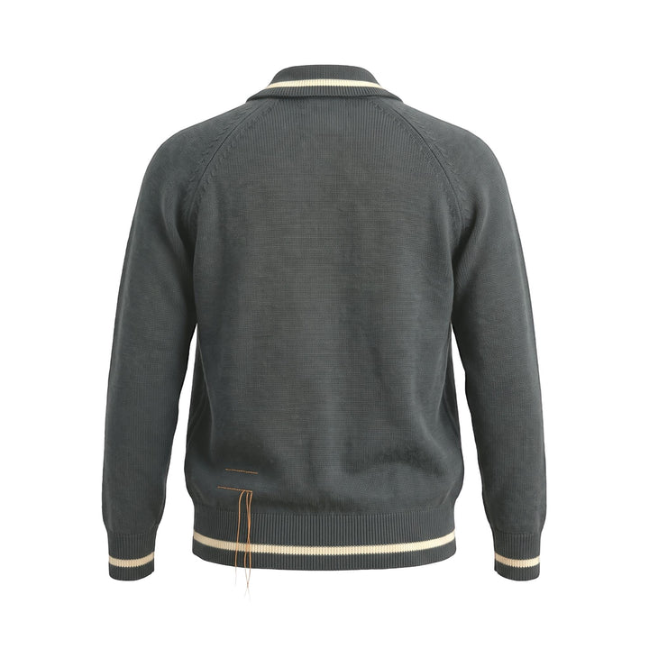 Fortela CROW MAGLIA IN LANA CON ZIP GREEN Verde - foto 2