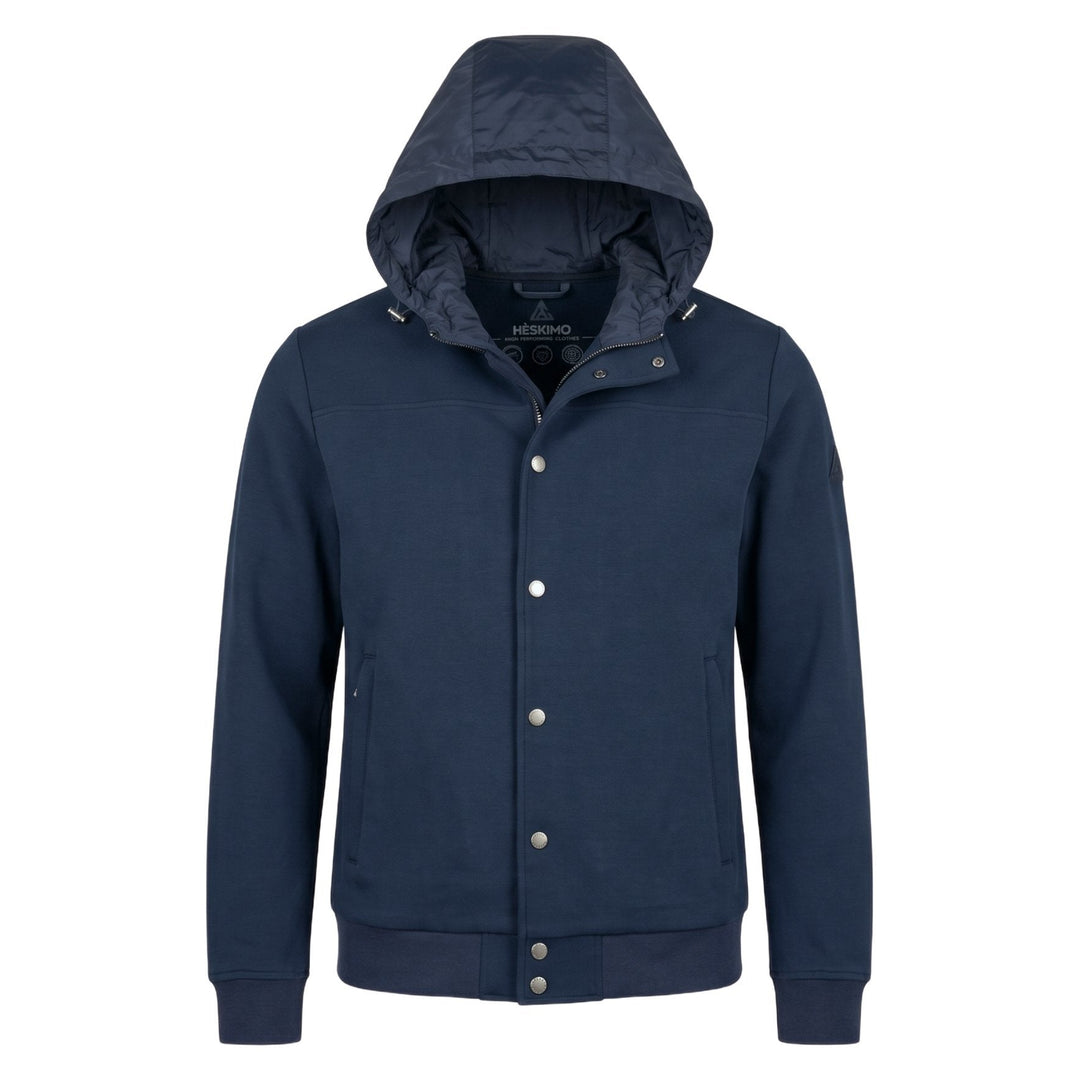 Heskimo BOMBER PETT. CAPPUCCIO INTERLOCK BLUE Blu - foto 1