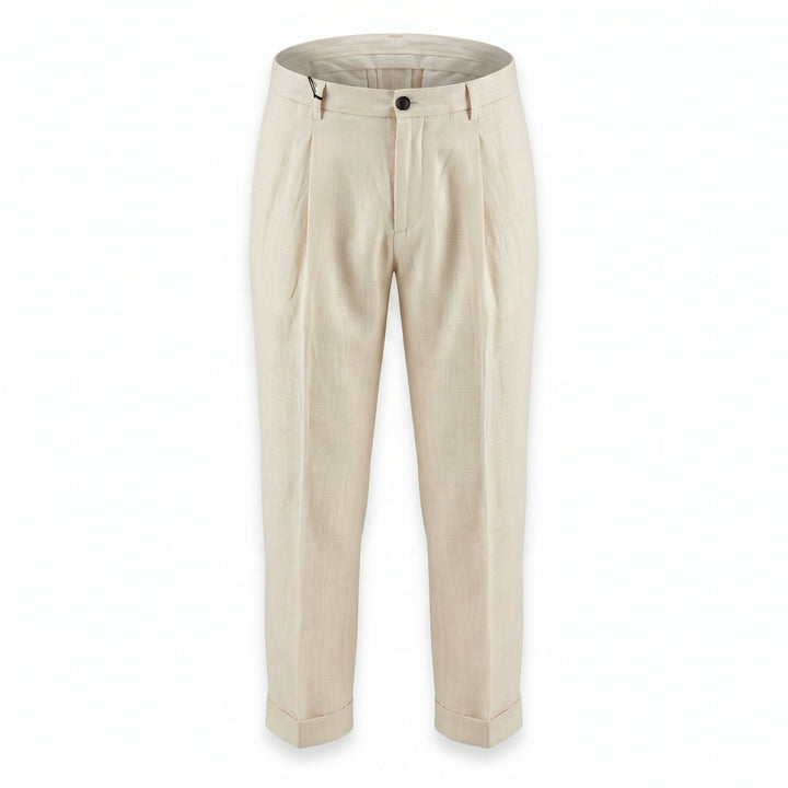 Heskimo Pantalaccio 100% Lino Twill Corda Beige - foto 1