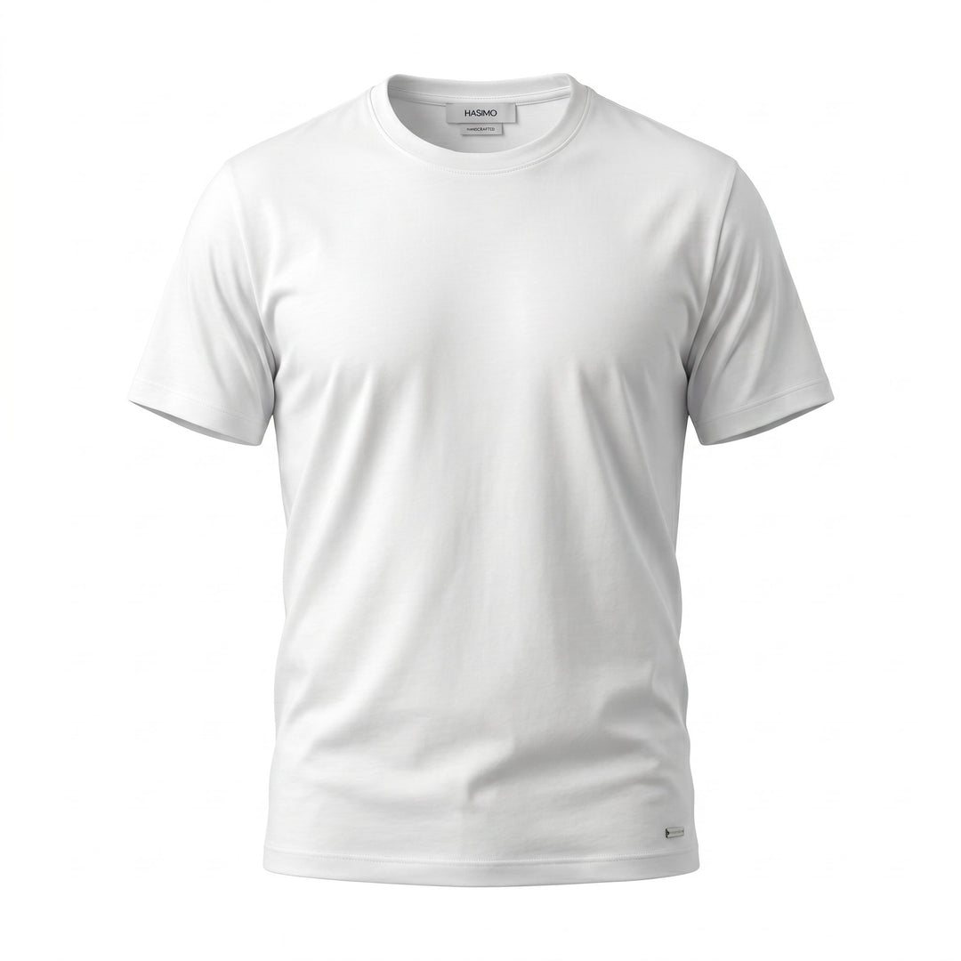 Heskimo T-Shirt Supima Cotton Gassed Merc Bianco Bianco - foto 1