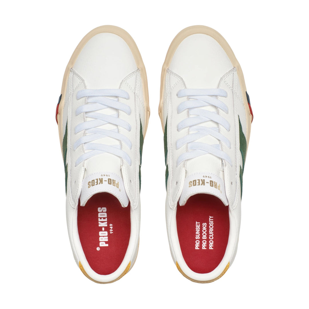 Royal Classic nahkaa, valkoinen ja vihreä