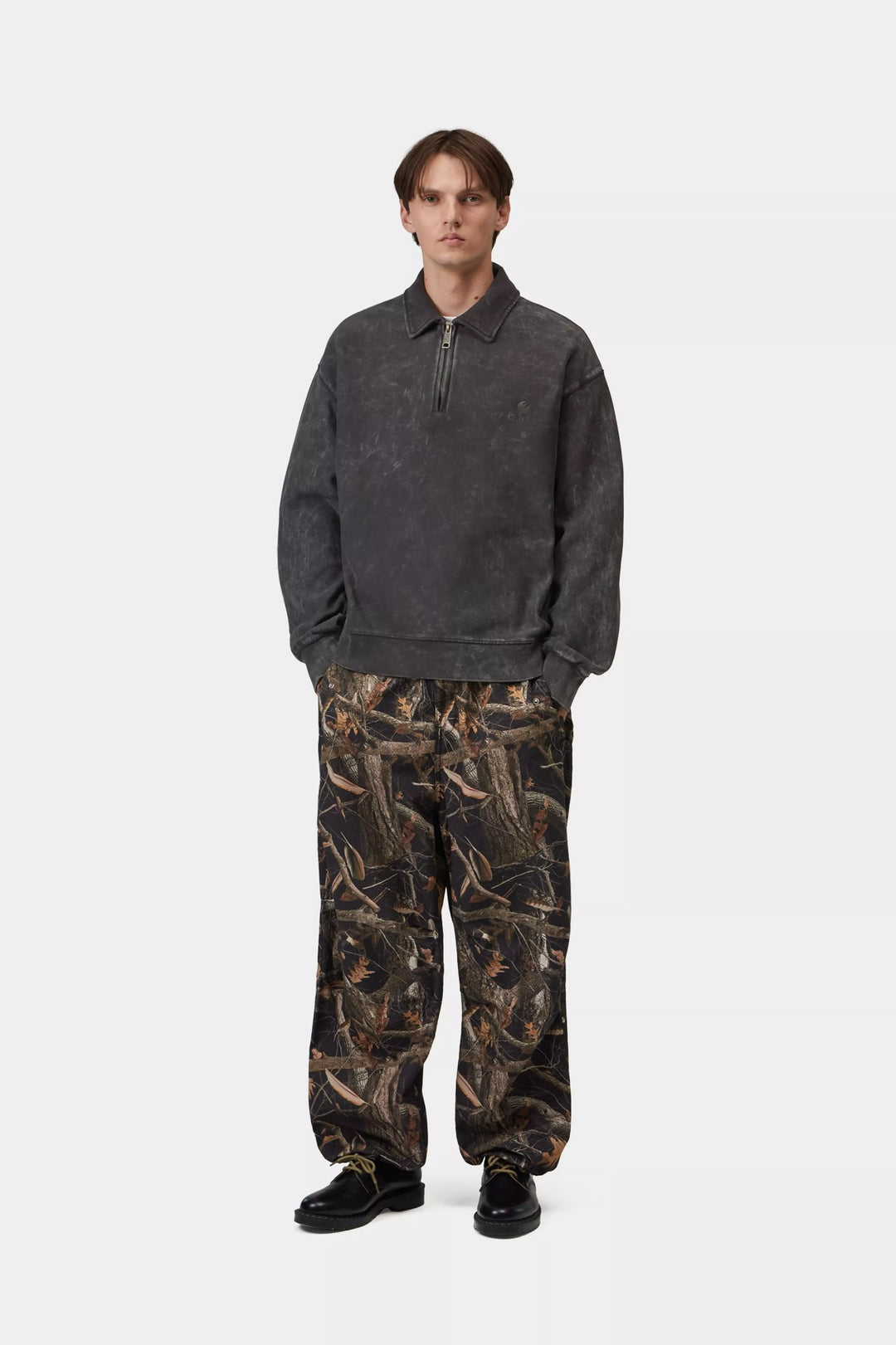 LAMBERT POLO SWEAT BLACK MOON WASH